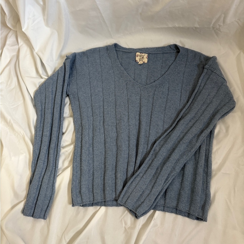 Hippie Rose Soft Blue Knit Sweater